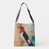 森の中の木のペッカー クロスボディバッグ (裏面)