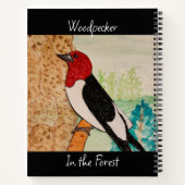 森の中の木のペッカー ノートブック (裏面)