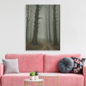 森の中の汚れたヴィンテージ キャンバスプリント (インサイチュ (リビング))