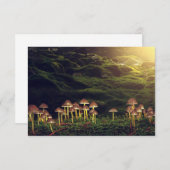 森の中の熟した野生のキノコ サンキューカード (正面/裏面)