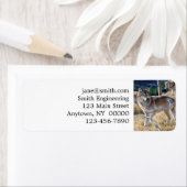 森の中の狼の絵画群れ ラベル (インサイチュ)