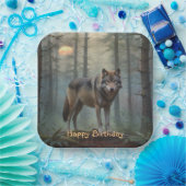 森の中の狼 ペーパープレート (パーティー)