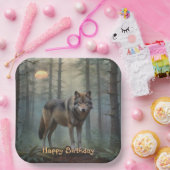 森の中の狼 ペーパープレート (パーティー)