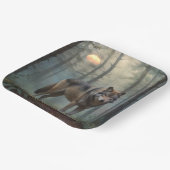 森の中の狼 ペーパープレート (傾斜あり)