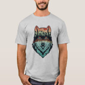 森の中の狼 Tシャツ (正面)