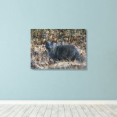 森の中の猫 キャンバスプリント (インサイチュ (ウッドフロア))