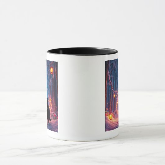 森の中の猫 マグカップ (中央)