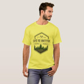 森の中の生活は良い Tシャツ (正面フル)