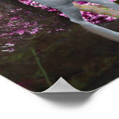 森の中の白いユニコーンファンタジー馬のポスター ポスター (角)