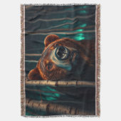 森の中の白熊 スローブランケット (正面縦)