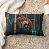 森の中の白熊 ランバークッション (ブランケット)