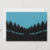 森の中の祝日の家の新しい住所 カード (裏面)