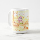 森の中の秋の散歩 コーヒーマグカップ (正面左)