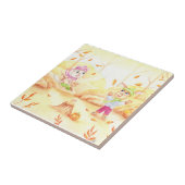 森の中の秋の散歩 タイル (側面)