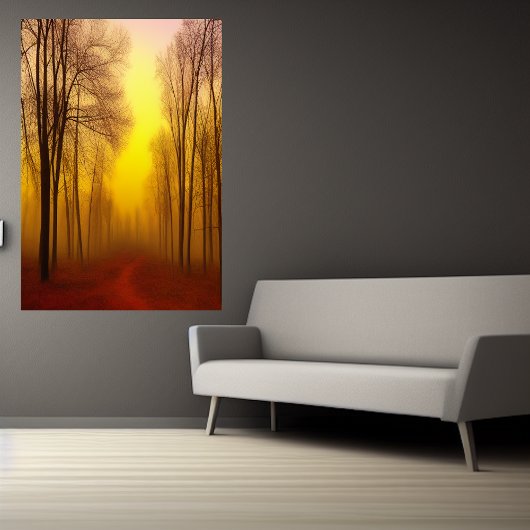 森の中の秋 | AIアートポスター ポスター