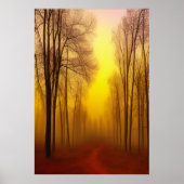 森の中の秋 | AIアートポスター ポスター (正面)