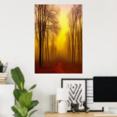 森の中の秋 | AIアートポスター ポスター (ホームオフィス)