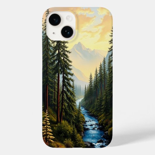 森の中の穏やかな素晴らし川 Case-Mate iPhoneケース (裏面)