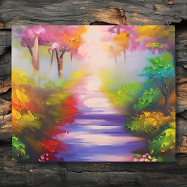 森の中の紅葉 メタルプリント