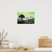 森の中の紫茸 ポスター (キッチン)