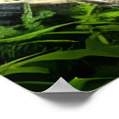 森の中の緑のファンタジー獣 | AIアートポスター ポスター (角)