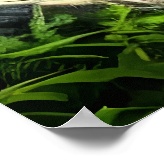 森の中の緑のファンタジー獣 | AIアートポスター ポスター (角)