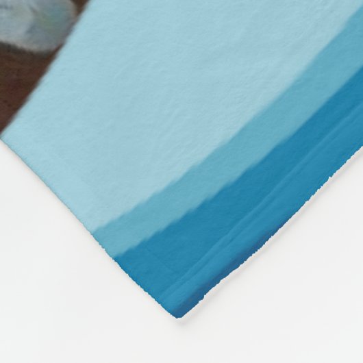 森の中の緑のモンスタートラック フリースブランケット (角)