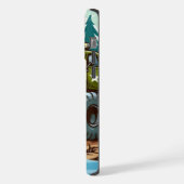 森の中の緑のモンスタートラック iPhoneケース (左側面)