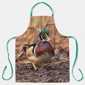 森の中の美しいオスの森の鴨 エプロン (正面)