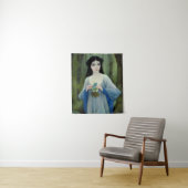 森の中の美しい女性のインクイラストレーション タペストリー (インサイチュ)