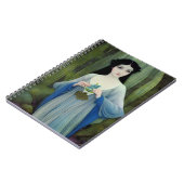 森の中の美しい女性のインクイラストレーション ノートブック (左側)