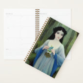 森の中の美しい女性のインクイラストレーション プランナー手帳 (ディスプレー)