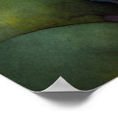 森の中の美しい女性のインクイラストレーション ポスター (角)