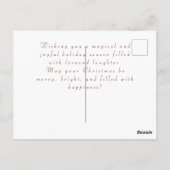 森の中の美しい妖精メリークリスマス ポストカード (裏面)