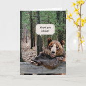 森の中の老齢者 カード (黄色い花)