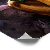 森の中の茶色い犬 | AIアートポスター ポスター (角)