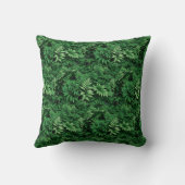 森の中の葉の多い緑シダ： クッション (裏面)