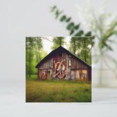 森の中の見捨てられた風化納屋 (スタンド正面)