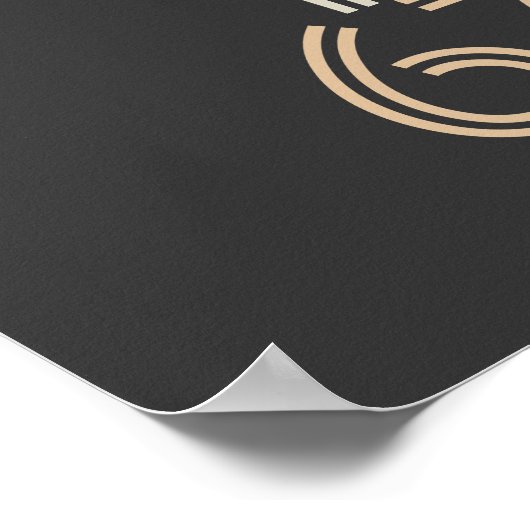 森の中の象の家族アルファベットと数字 ポスター (角)