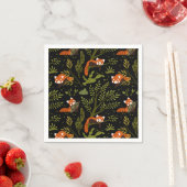 森の中の赤いパンドラ(PANDAS) スタンダードカクテルナプキン (インサイチュ)