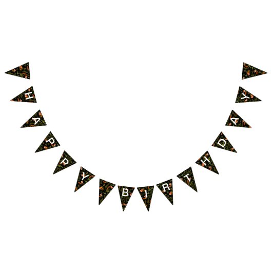 森の中の赤いパンドラ(PANDAS) バンティングフラッグ (全)