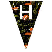 森の中の赤いパンドラ(PANDAS) バンティングフラッグ (第2の旗)