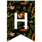 森の中の赤いパンドラ(PANDAS) バンティングフラッグ (第2の旗)