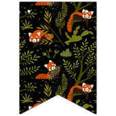 森の中の赤いパンドラ(PANDAS) バンティングフラッグ (第1の旗)