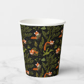 森の中の赤いパンドラ(PANDAS) 紙コップ (裏面)