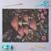 森の中の赤いファンタジー 薄葉紙 (クラフト)