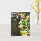 森の中の赤 カード (黄色い花)