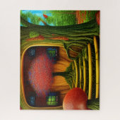 森の中の超現実的なツリーハウス ジグソーパズル (縦)