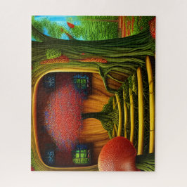 森の中の超現実的なツリーハウス ジグソーパズル