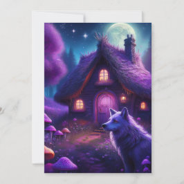 森の中の超現実的な小屋 招待状